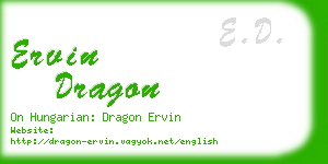 ervin dragon business card